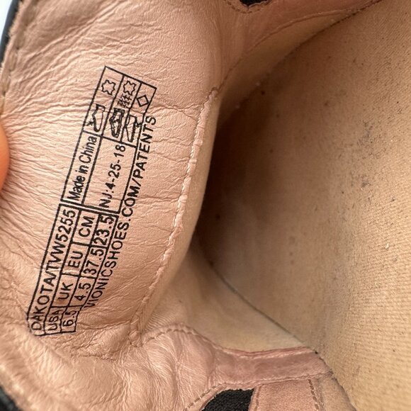 Vionic Dakota Womens 6.5 Black Genuine Leather Slip On Mule Flats Comfort Casual - Picture 8 of 11